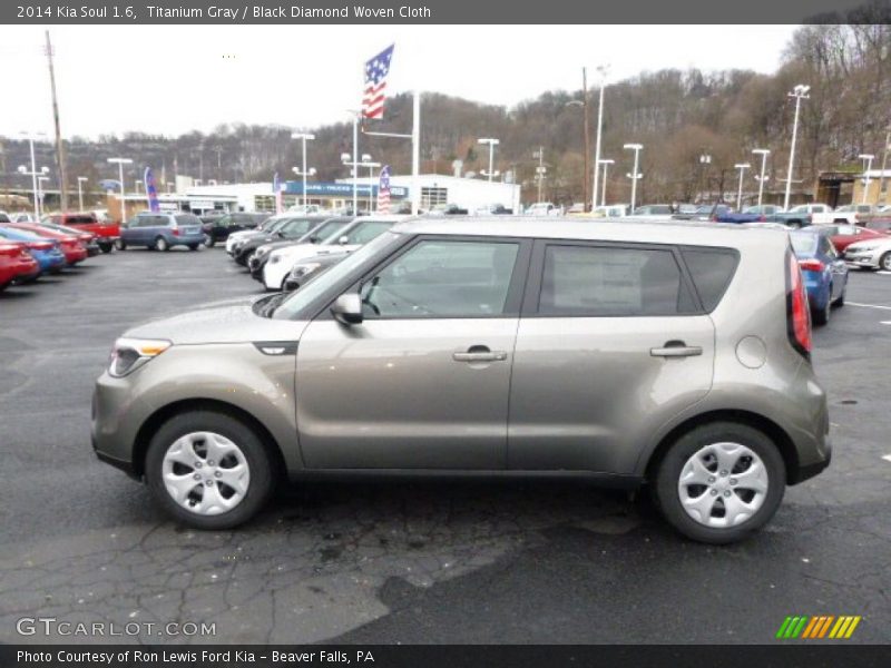 Titanium Gray / Black Diamond Woven Cloth 2014 Kia Soul 1.6
