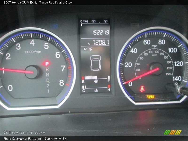 Tango Red Pearl / Gray 2007 Honda CR-V EX-L
