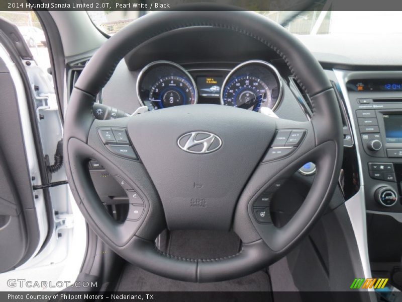 Pearl White / Black 2014 Hyundai Sonata Limited 2.0T