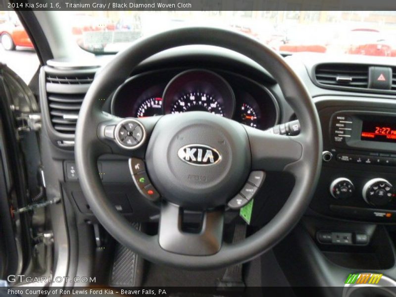 Titanium Gray / Black Diamond Woven Cloth 2014 Kia Soul 1.6
