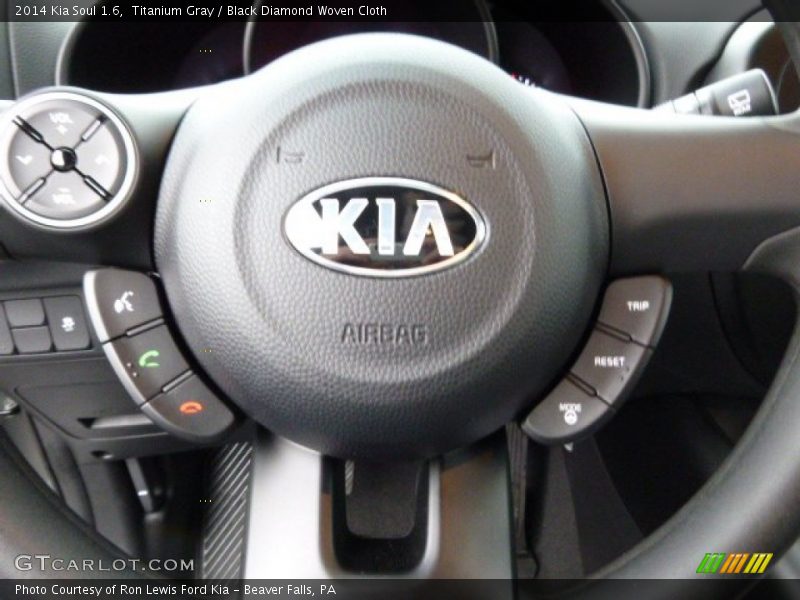 Titanium Gray / Black Diamond Woven Cloth 2014 Kia Soul 1.6