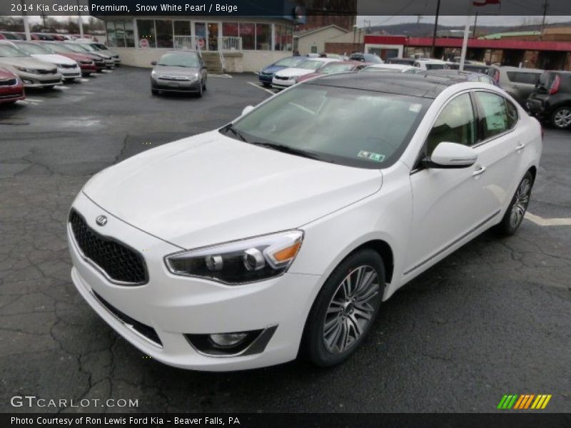 Snow White Pearl / Beige 2014 Kia Cadenza Premium