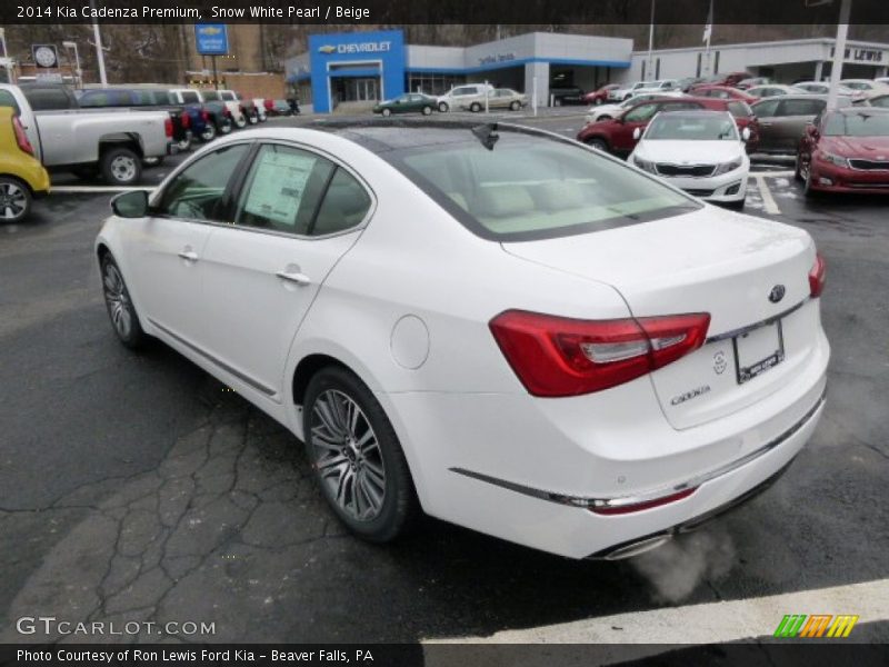 Snow White Pearl / Beige 2014 Kia Cadenza Premium