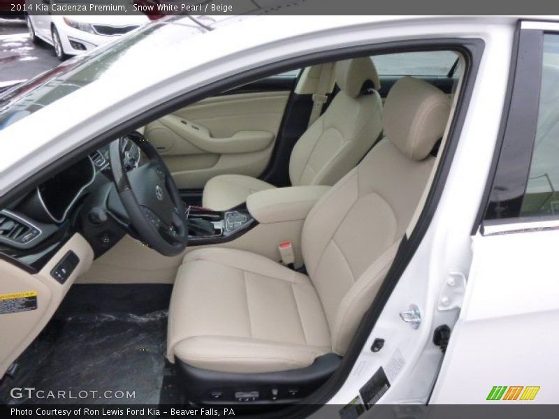 Snow White Pearl / Beige 2014 Kia Cadenza Premium