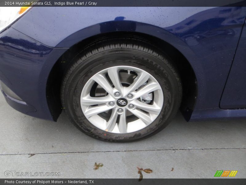 Indigo Blue Pearl / Gray 2014 Hyundai Sonata GLS