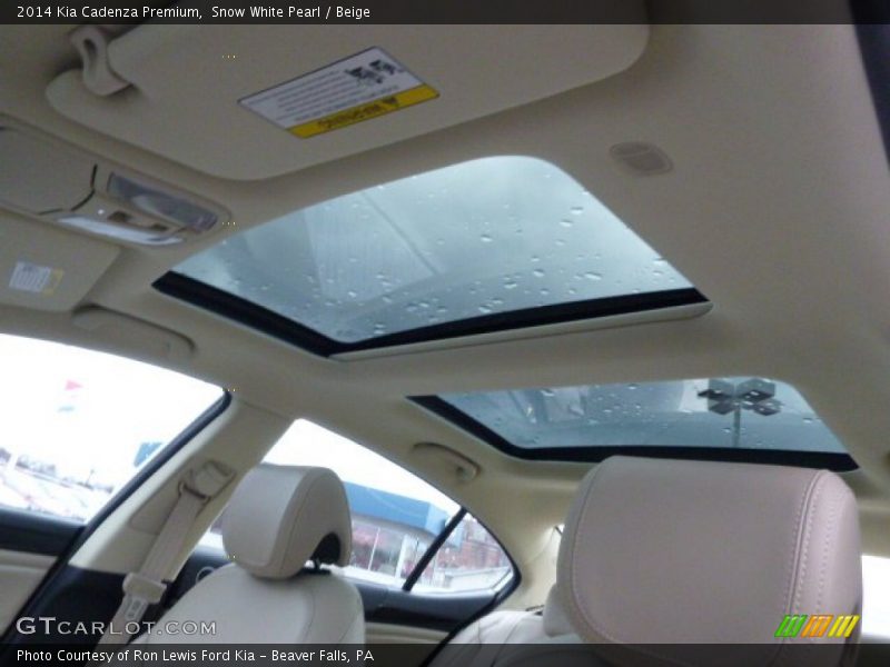 Snow White Pearl / Beige 2014 Kia Cadenza Premium
