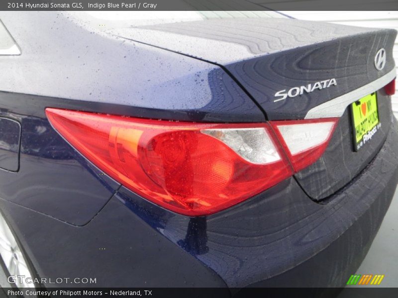 Indigo Blue Pearl / Gray 2014 Hyundai Sonata GLS