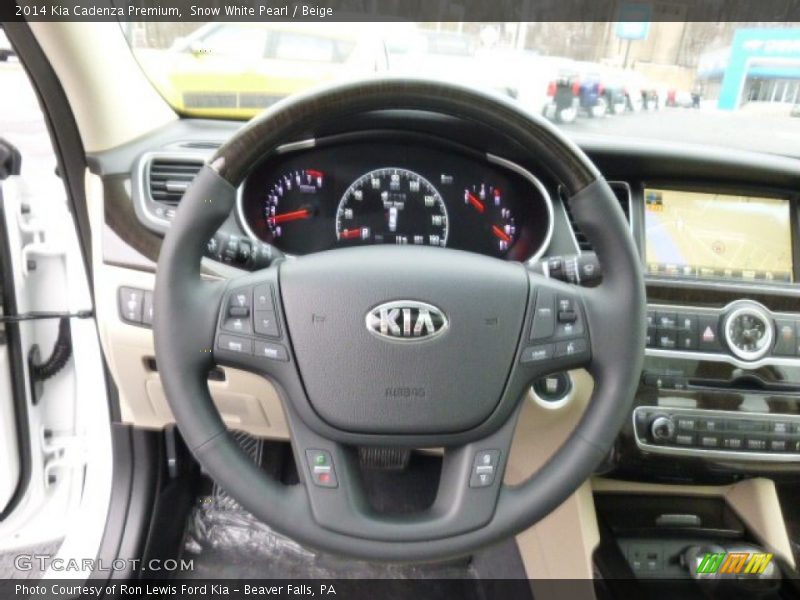 Snow White Pearl / Beige 2014 Kia Cadenza Premium