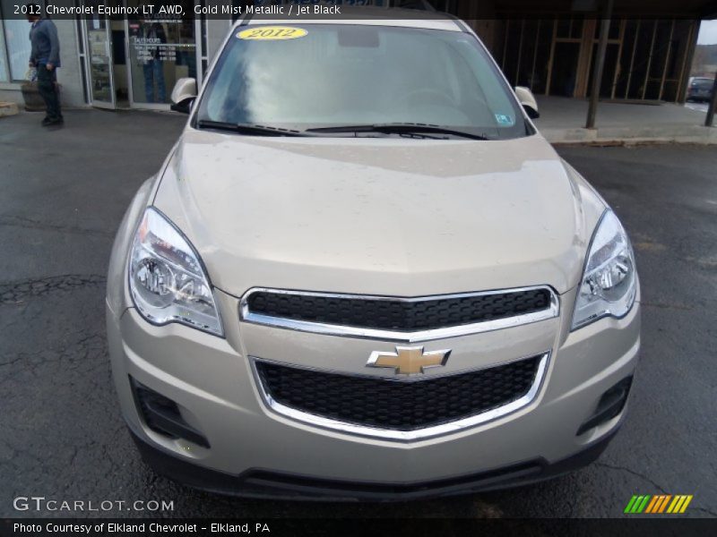 Gold Mist Metallic / Jet Black 2012 Chevrolet Equinox LT AWD