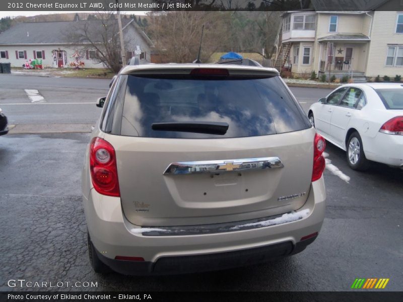 Gold Mist Metallic / Jet Black 2012 Chevrolet Equinox LT AWD