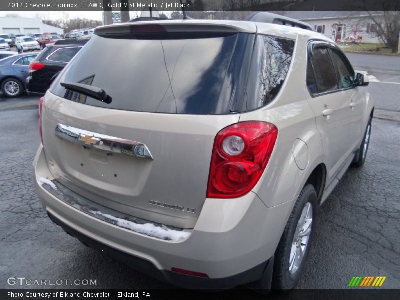 Gold Mist Metallic / Jet Black 2012 Chevrolet Equinox LT AWD