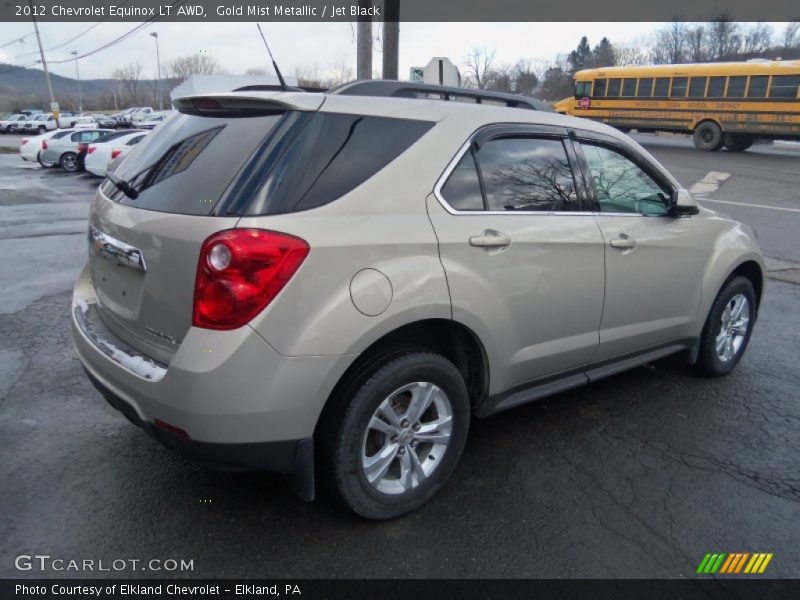 Gold Mist Metallic / Jet Black 2012 Chevrolet Equinox LT AWD