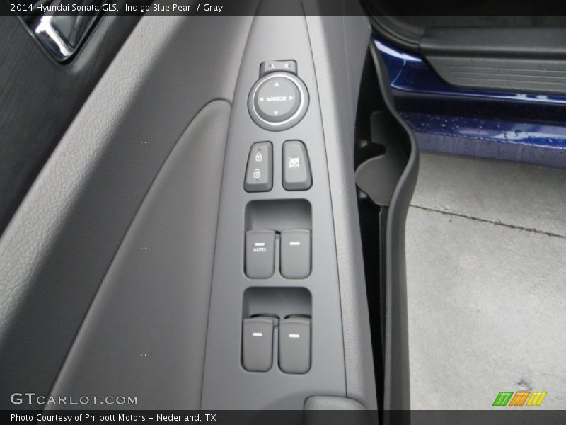 Indigo Blue Pearl / Gray 2014 Hyundai Sonata GLS