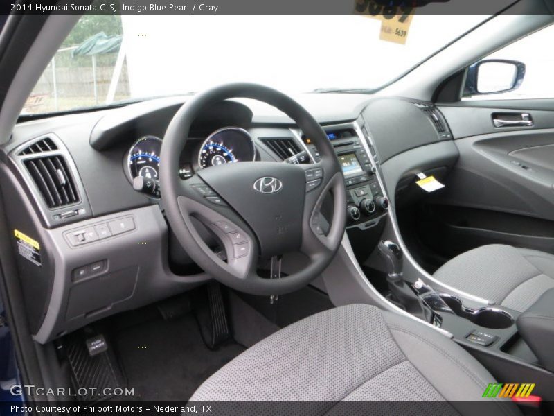 Indigo Blue Pearl / Gray 2014 Hyundai Sonata GLS