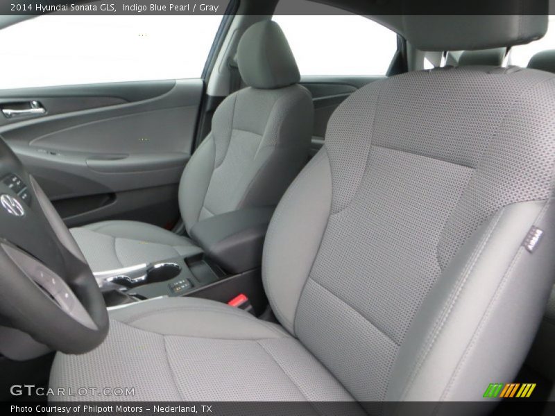 Indigo Blue Pearl / Gray 2014 Hyundai Sonata GLS