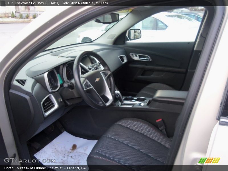 Gold Mist Metallic / Jet Black 2012 Chevrolet Equinox LT AWD