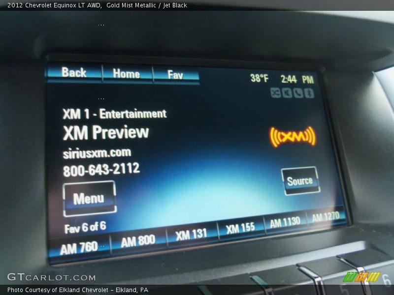 Gold Mist Metallic / Jet Black 2012 Chevrolet Equinox LT AWD