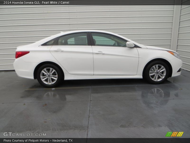 Pearl White / Camel 2014 Hyundai Sonata GLS