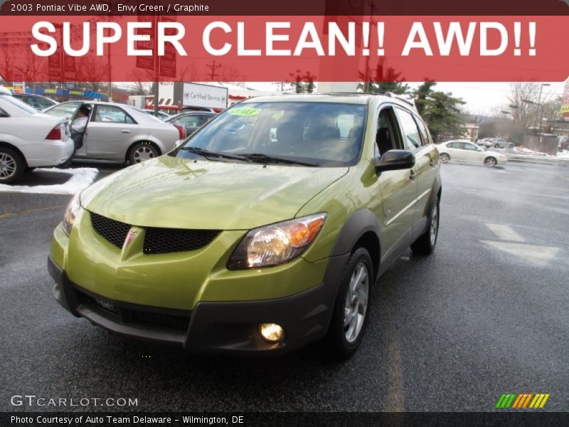 Envy Green / Graphite 2003 Pontiac Vibe AWD