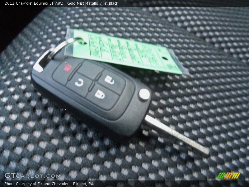 Gold Mist Metallic / Jet Black 2012 Chevrolet Equinox LT AWD