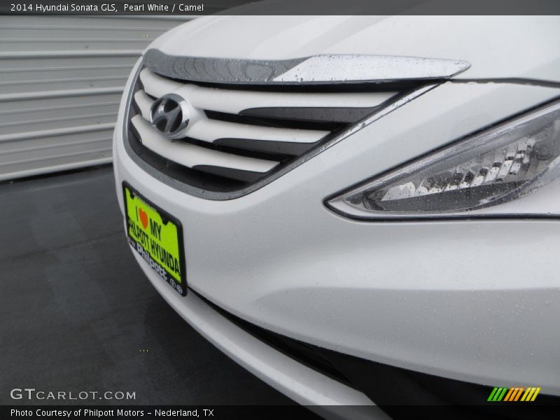 Pearl White / Camel 2014 Hyundai Sonata GLS