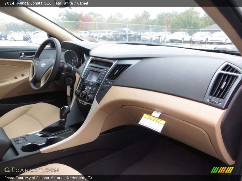 Pearl White / Camel 2014 Hyundai Sonata GLS