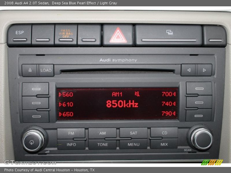 Deep Sea Blue Pearl Effect / Light Gray 2008 Audi A4 2.0T Sedan