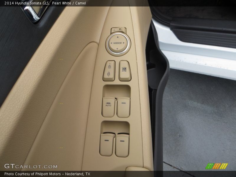Pearl White / Camel 2014 Hyundai Sonata GLS
