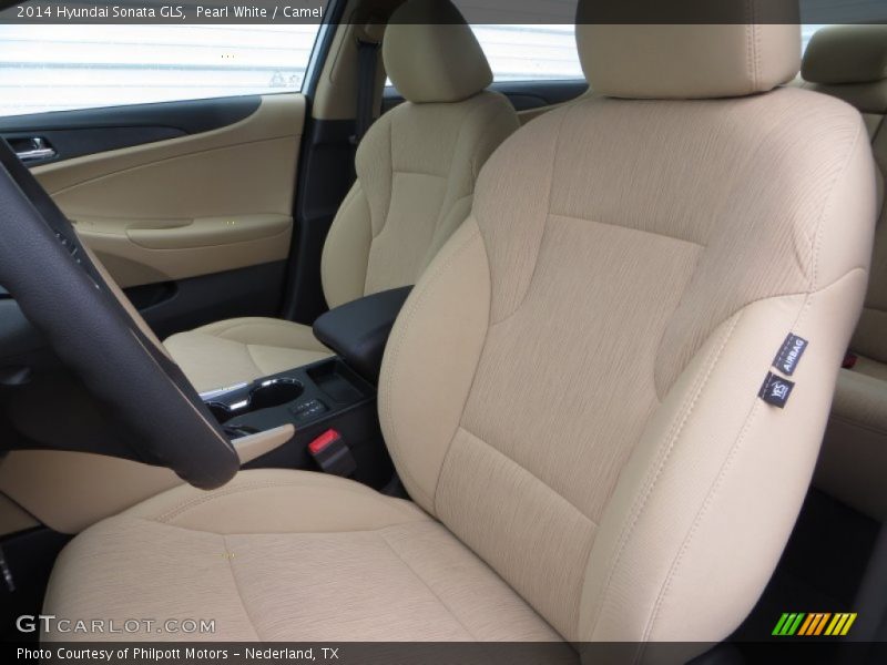 Pearl White / Camel 2014 Hyundai Sonata GLS