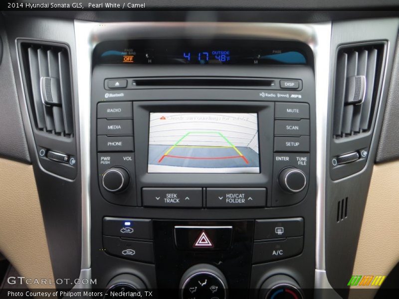 Pearl White / Camel 2014 Hyundai Sonata GLS