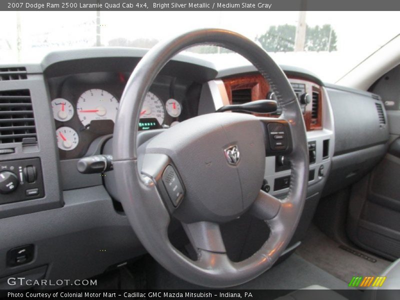 Bright Silver Metallic / Medium Slate Gray 2007 Dodge Ram 2500 Laramie Quad Cab 4x4