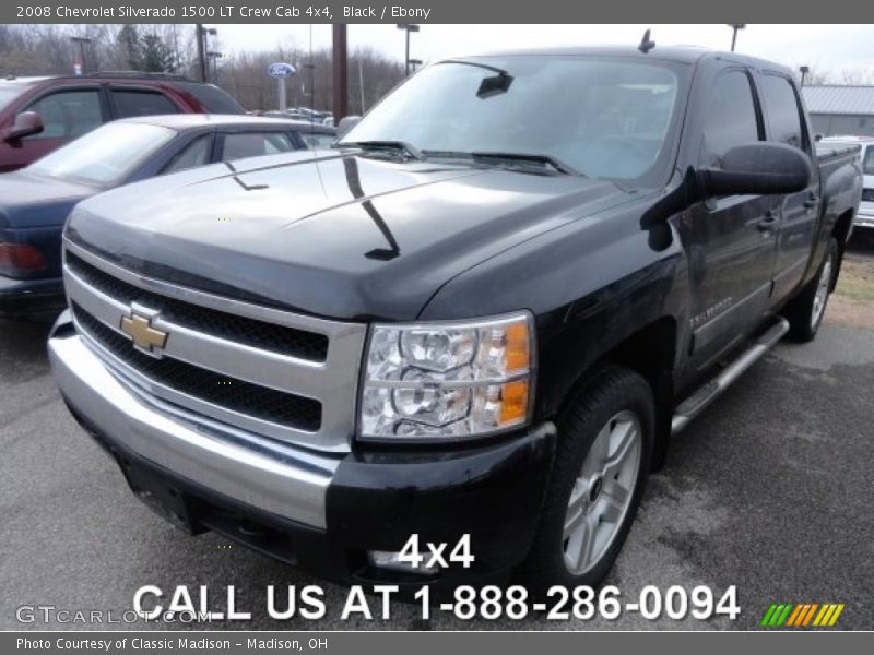 Black / Ebony 2008 Chevrolet Silverado 1500 LT Crew Cab 4x4