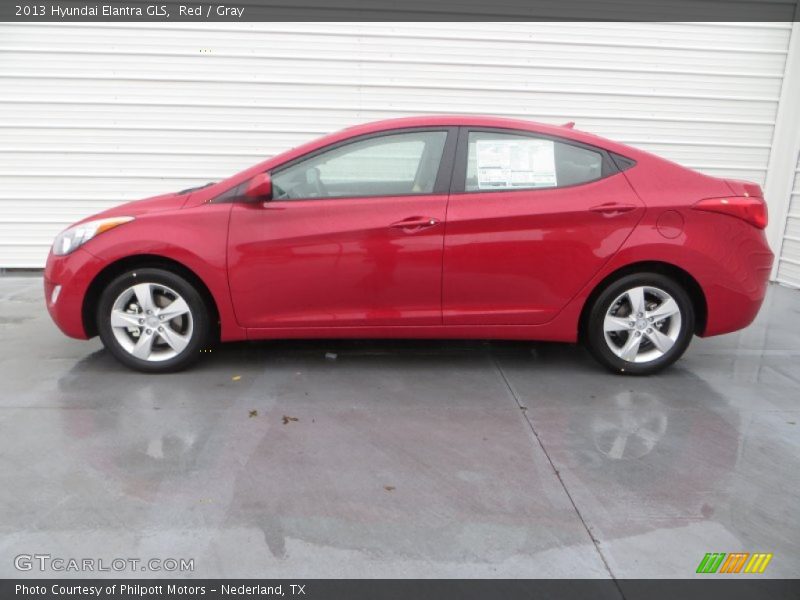 Red / Gray 2013 Hyundai Elantra GLS