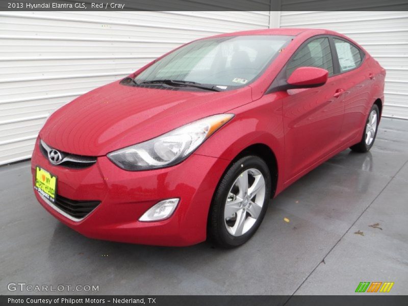 Red / Gray 2013 Hyundai Elantra GLS