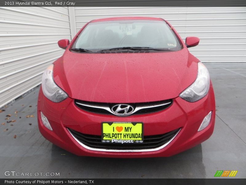 Red / Gray 2013 Hyundai Elantra GLS