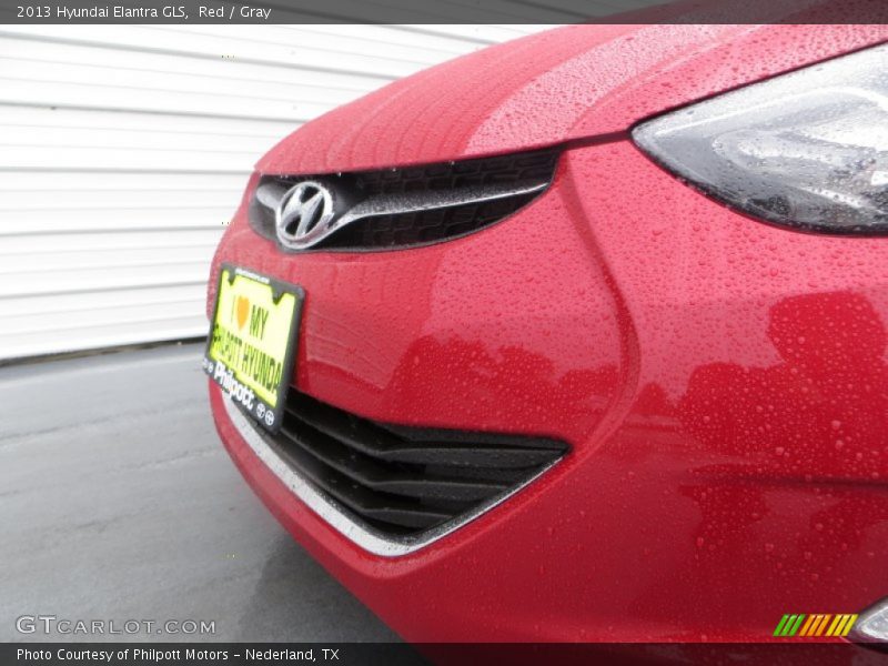 Red / Gray 2013 Hyundai Elantra GLS