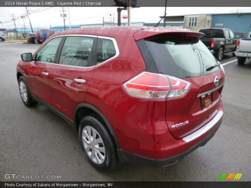 Cayenne Red / Charcoal 2014 Nissan Rogue S AWD
