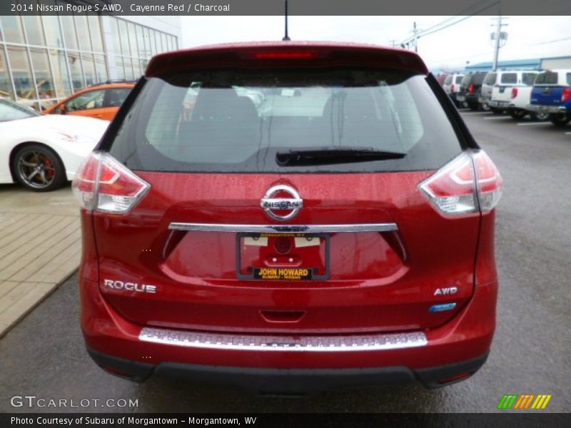 Cayenne Red / Charcoal 2014 Nissan Rogue S AWD