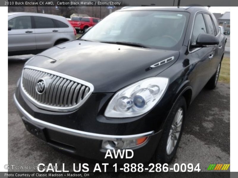 Carbon Black Metallic / Ebony/Ebony 2010 Buick Enclave CX AWD