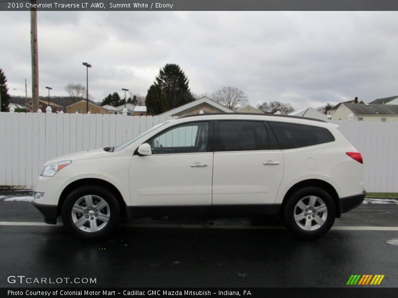 Summit White / Ebony 2010 Chevrolet Traverse LT AWD