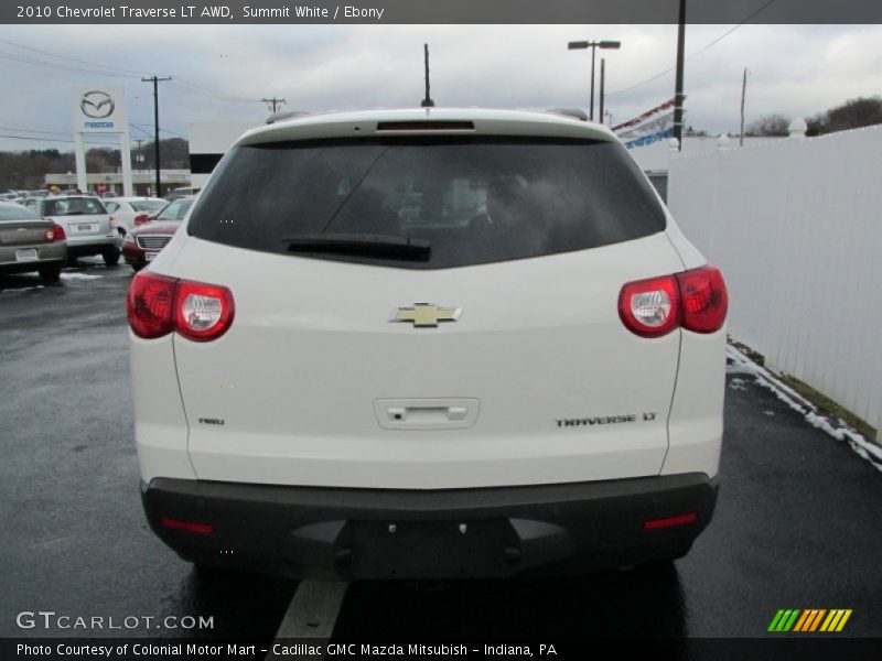 Summit White / Ebony 2010 Chevrolet Traverse LT AWD