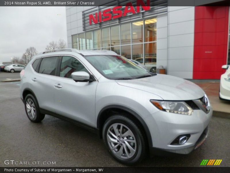Brilliant Silver / Charcoal 2014 Nissan Rogue SL AWD
