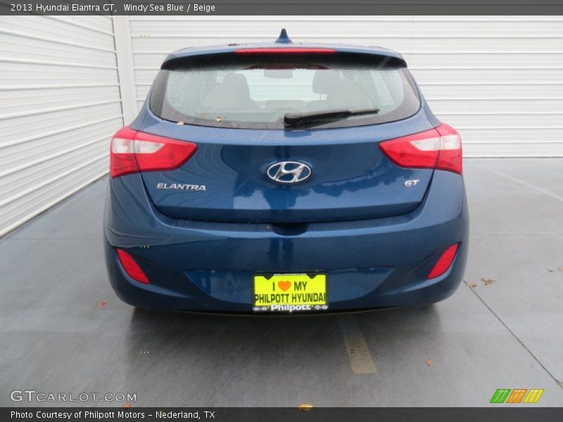 Windy Sea Blue / Beige 2013 Hyundai Elantra GT