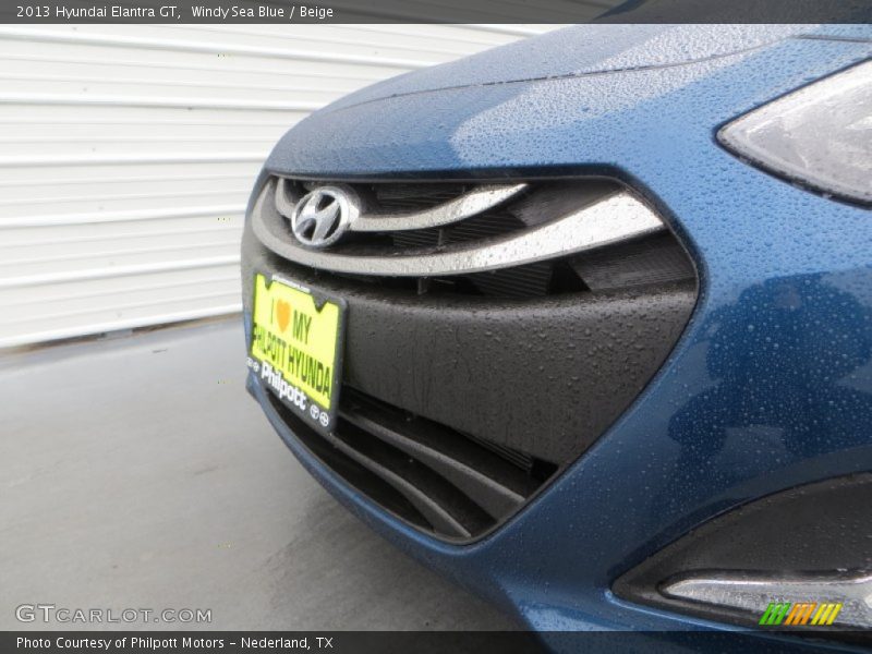 Windy Sea Blue / Beige 2013 Hyundai Elantra GT