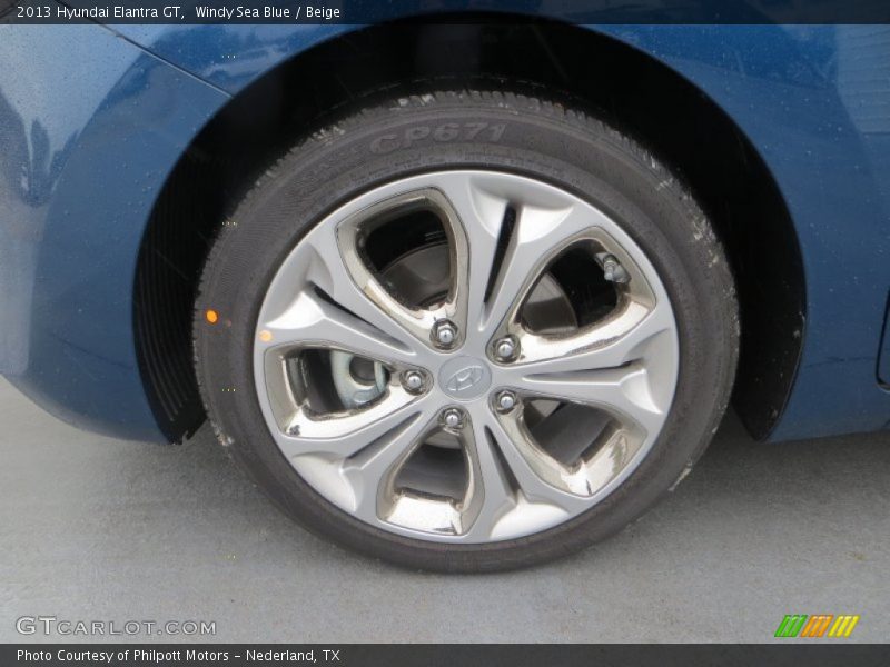 Windy Sea Blue / Beige 2013 Hyundai Elantra GT
