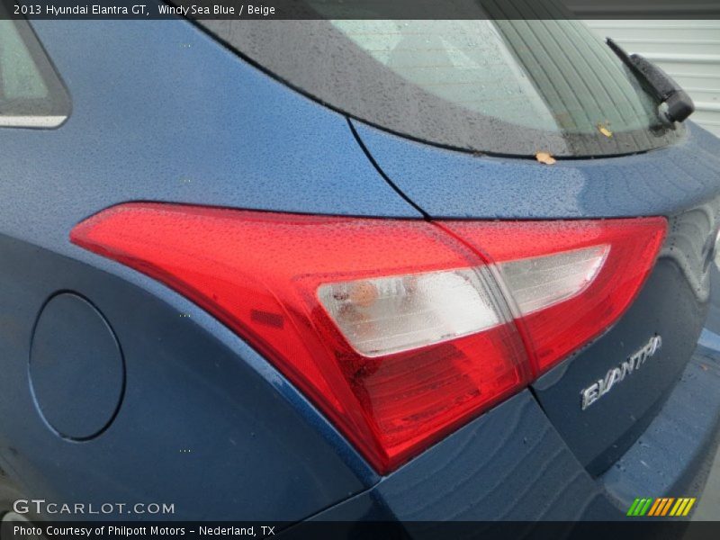 Windy Sea Blue / Beige 2013 Hyundai Elantra GT