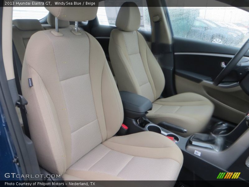 Windy Sea Blue / Beige 2013 Hyundai Elantra GT