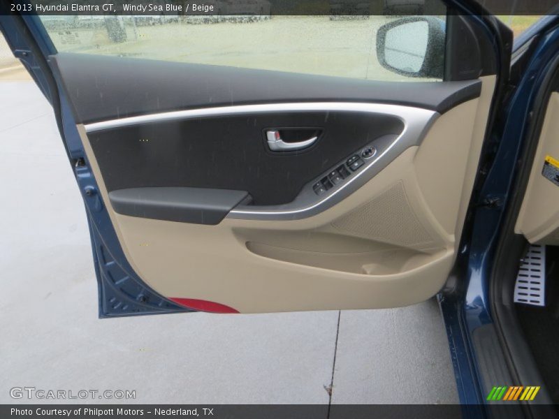 Windy Sea Blue / Beige 2013 Hyundai Elantra GT