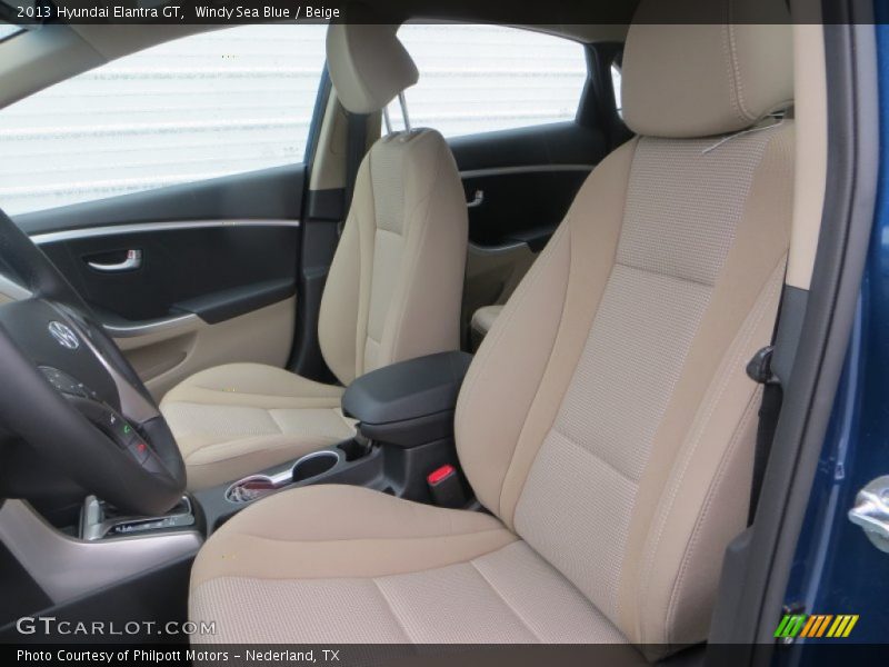 Windy Sea Blue / Beige 2013 Hyundai Elantra GT