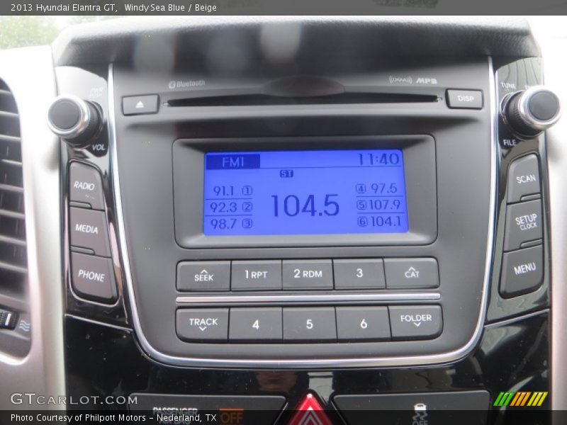 Windy Sea Blue / Beige 2013 Hyundai Elantra GT